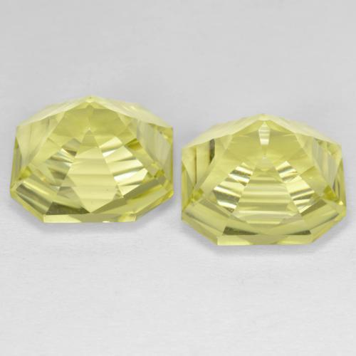 12.99 ct natürliche Mittelhelles Gelb Quarz-Edelsteine, Smaragdschliff, VVS