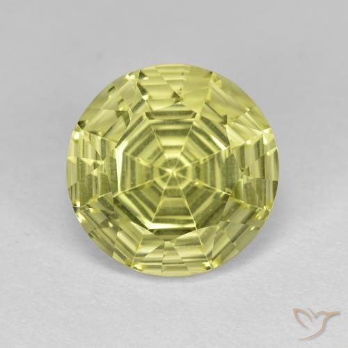 3.57ct Natürlicher Mittelgelb Quarz, Runden, VVS