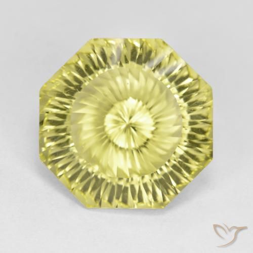 7.86ct Natürlicher Mittelgelb Quarz, Smaragdschliff, VVS