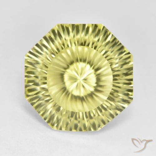 8.38ct Natürlicher Mittelhelles Gelb Quarz, Smaragdschliff, VVS