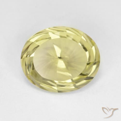 3.71ct Natürlicher hellgelb Quarz, Oval, VVS