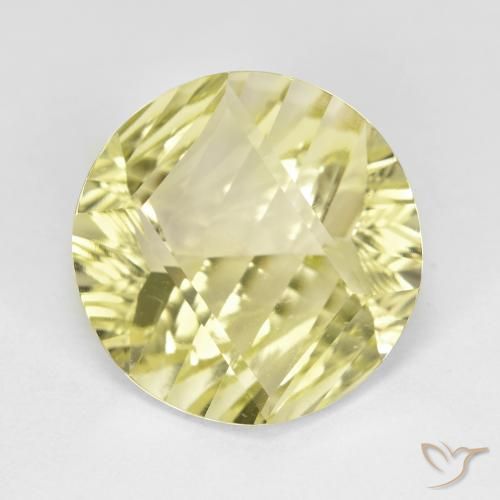 9.66ct Natürlicher hellgelb Quarz, Runden, VVS