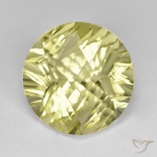 9.92ct Natürlicher grünlich-gelb Quarz, Runden, VVS