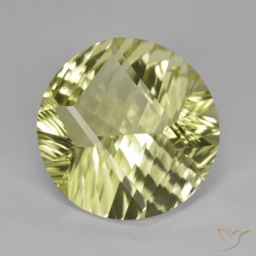 10.26ct Natürlicher Mittelhelles Gelb Quarz, Runden, VVS