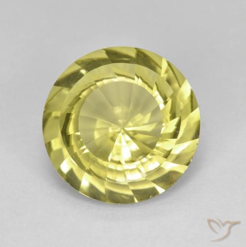 5.29ct Natürlicher hellgelb Quarz, Runden, VVS