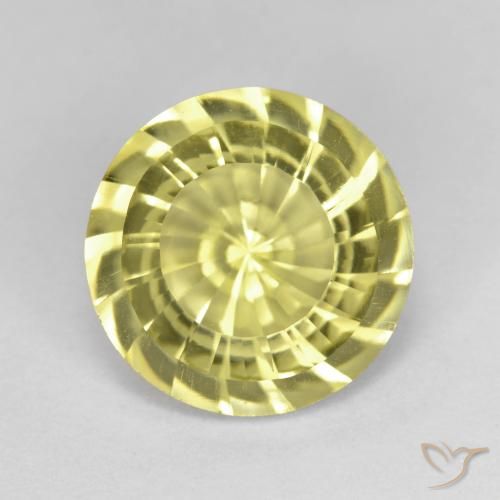 5.24ct Natürlicher hellgelb Quarz, Runden, VVS