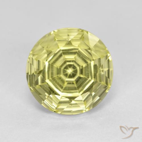 3.67ct Natürlicher Mittelhelles Gelb Quarz, Runden, VVS-VS