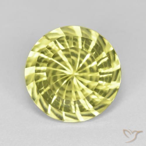 5.16ct Natürlicher Zitronengelb Quarz, Runden, VVS, Photo A