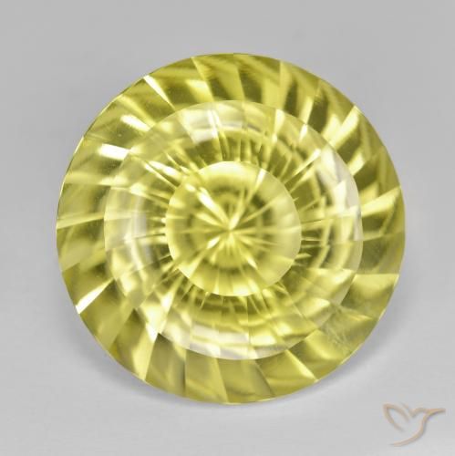 14.85ct Natürlicher Laguna Gelb Quarz, Runden, VVS