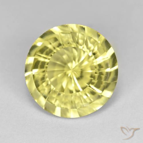 5.26ct Natürlicher Mittelgelb Quarz, Runden, VVS