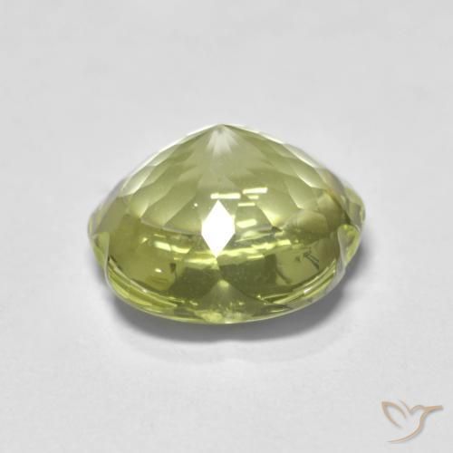 9,17 ctw natürlicher hellgelb Quarz, Blumen-Schliff, Transparent