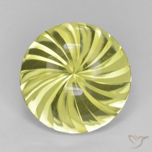 12.75ct Natürlicher Mittelgelb Quarz, Runden, Transparent