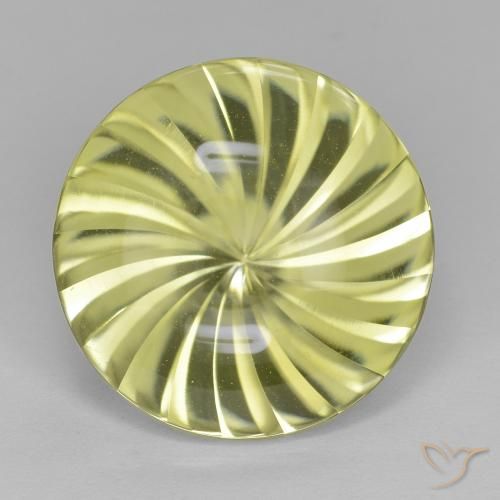 12.53ct Natürlicher gelb-grün Quarz, Runden, Transparent