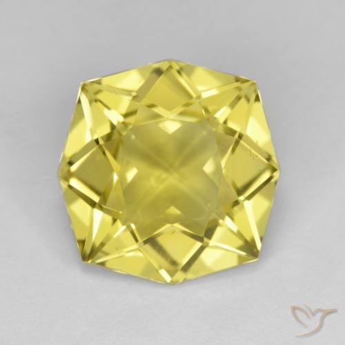 4.66ct Natürlicher Sehr helles Honiggelb Quarz, Smaragdschliff, VVS-VS