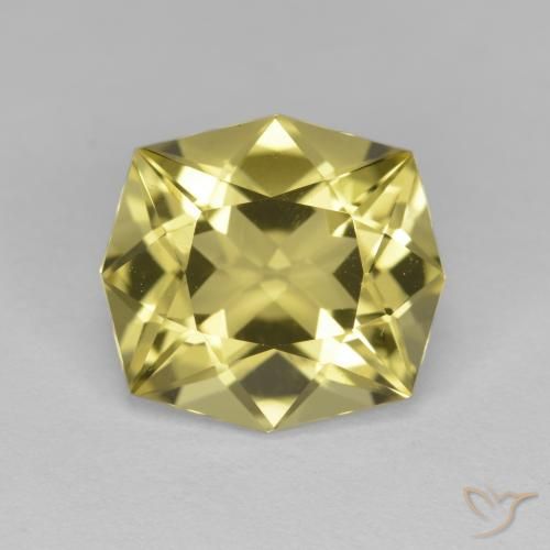 4.71ct Natürlicher hellgelb Quarz, Smaragdschliff, VVS-VS