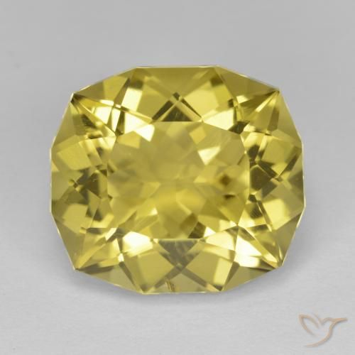 10.44ct Natürlicher Helles Hummelgelb Quarz, Kissen, VS