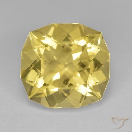 8.35ct Natürlicher Helles Gold-Gelb Quarz, Kissen, VS