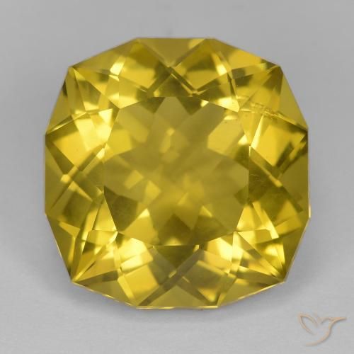 16.34ct Natürlicher Helles Honiggelb Quarz, Kissen, VS