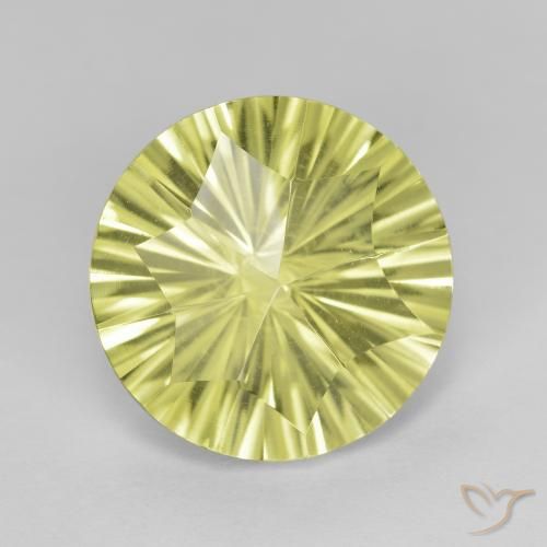 5.20ct Natürlicher Mittelgelb Quarz, Runden, VVS-VS