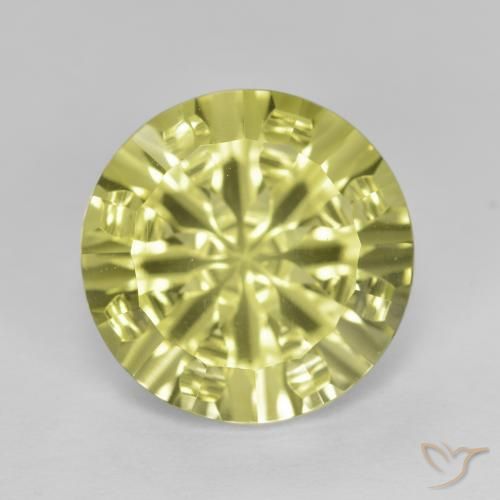 5.42ct Natürlicher Mittelgelb Quarz, Runden, VVS