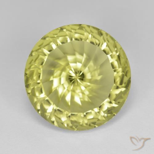 8.00ct Natürlicher Zitronengelb Quarz, Runden, VVS