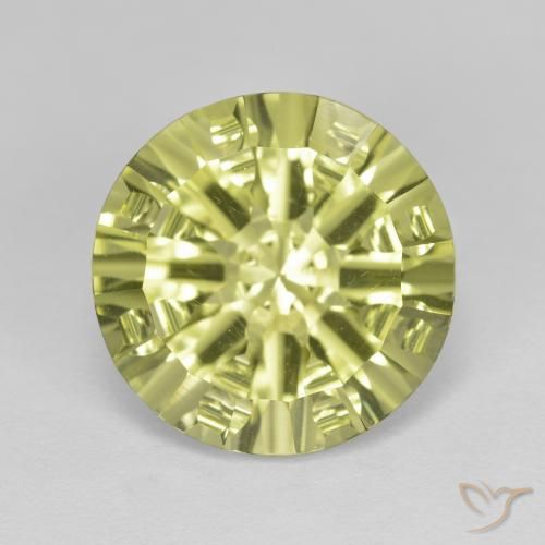 5.35ct Natürlicher Zitronengelb Quarz, Runden, VVS