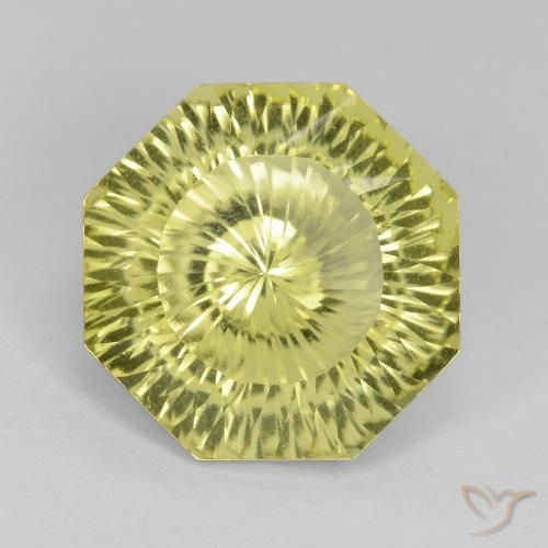 8.71ct Natürlicher Zitronengelb Quarz, Smaragdschliff, VVS