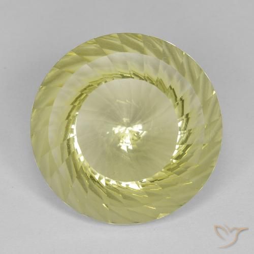 10.17ct Natürlicher Mittelgelb Quarz, Runden, VVS-VS