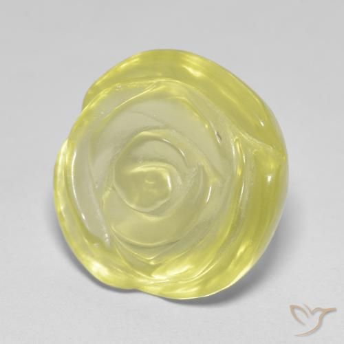 16.97ct Natürlicher Laguna Gelb Quarz, Blumen-Schliff, Transparent