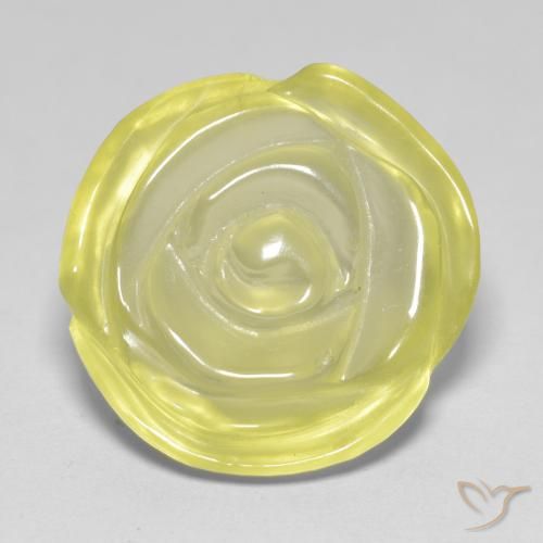 17.18ct Natürlicher Laguna Gelb Quarz, Blumen-Schliff, Transparent