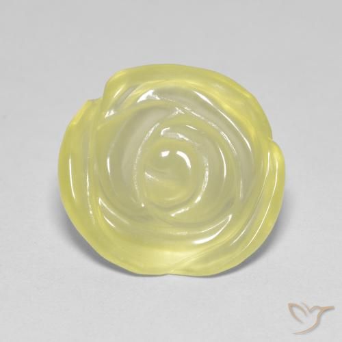 8.90ct Natürlicher Laguna Gelb Quarz, Blumen-Schliff, Transparent