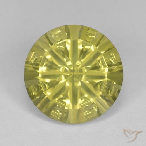 5.41ct Natürlicher Mittelgelb Quarz, Runden, VVS