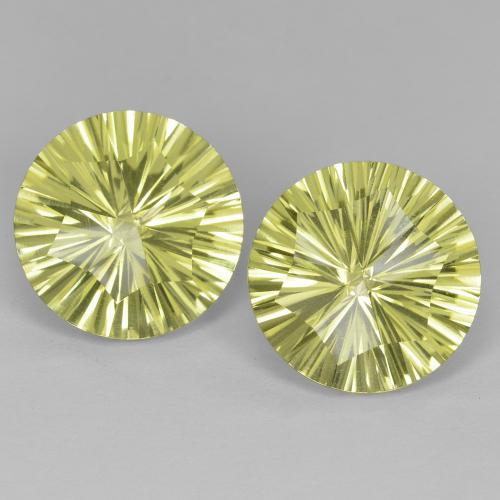 10,03 ct natürliche gelber Quarz-Edelsteine, Rundschliff, VVS-VS