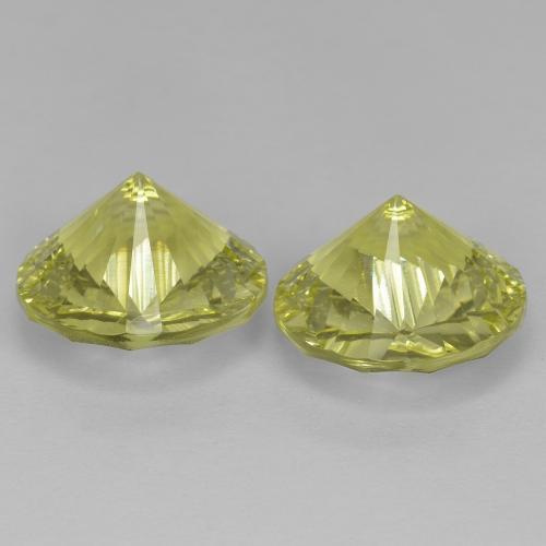 10,03 ct natürliche gelber Quarz-Edelsteine, Rundschliff, VVS-VS
