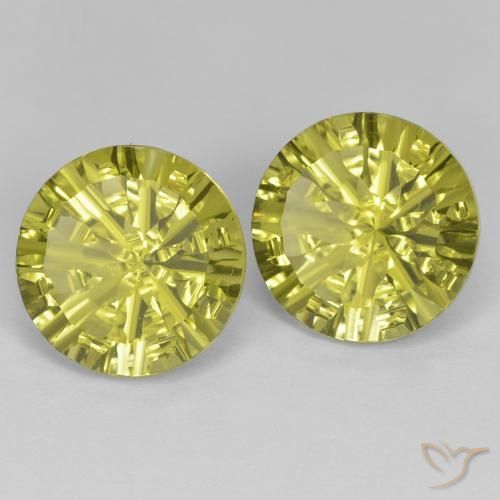 11.12 ct natürliche Mittelgelb Quarz-Edelsteine, Runden, VVS