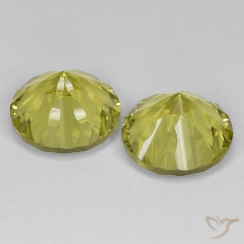 11.12 ct natürliche Mittelgelb Quarz-Edelsteine, Runden, VVS