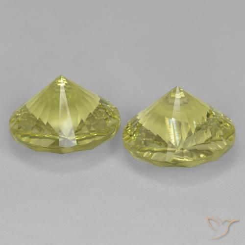 9.99 ct natürliche grünlich-gelb Quarz-Edelsteine, Runden, VVS-VS