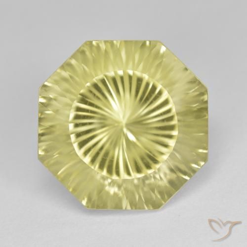 9.14ct Natürlicher Mittelgelb Quarz, Smaragdschliff, VVS