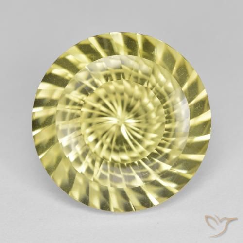11.52ct Natürlicher Helles Ananasgelb Quarz, Runden, VVS-VS