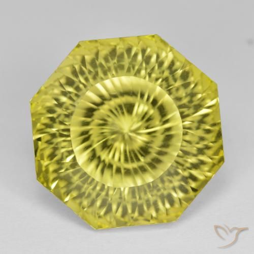 12.80ct Natürlicher Hummel Gelb Quarz, Smaragdschliff, VVS