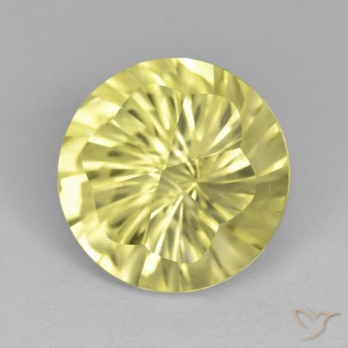 5.25ct Natürlicher hellgelb Quarz, Runden, VVS