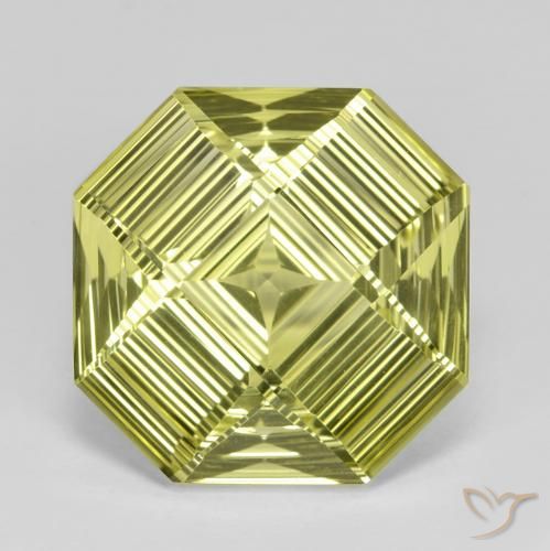 13.26ct Natürlicher Mittelgelb Quarz, Smaragdschliff, VVS