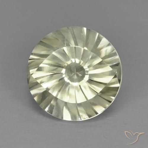 5.61ct Natürlicher hellgrünlich-gelb Quarz, Runden, VVS