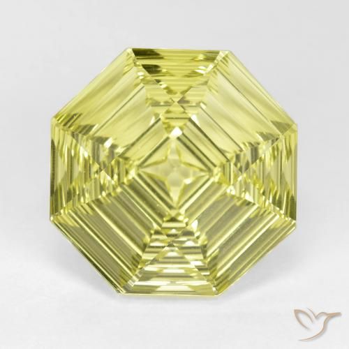 14.06ct Natürlicher Mittelgelb Quarz, Smaragdschliff, VVS