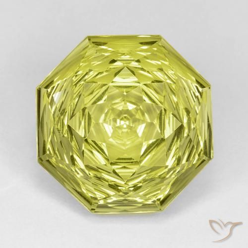 13.29ct Natürlicher Zitronengelb Quarz, Smaragdschliff, VVS
