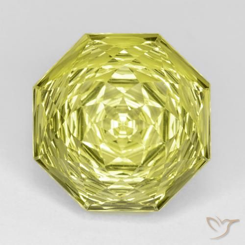 14.88ct Natürlicher Zitronengelb Quarz, Smaragdschliff, VVS