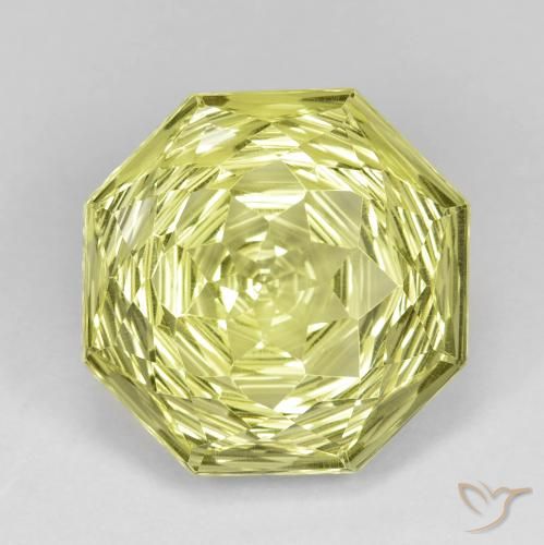 14.02ct Natürlicher Mittelgelb Quarz, Smaragdschliff, VVS