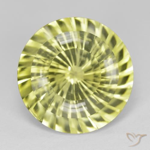 16.42ct Natürlicher Zitronengelb Quarz, Runden, VVS