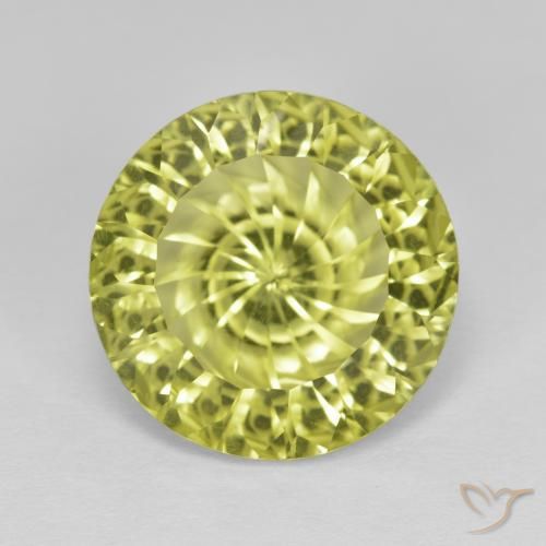7.74ct Natürlicher Mittelgelb Quarz, Runden, VVS
