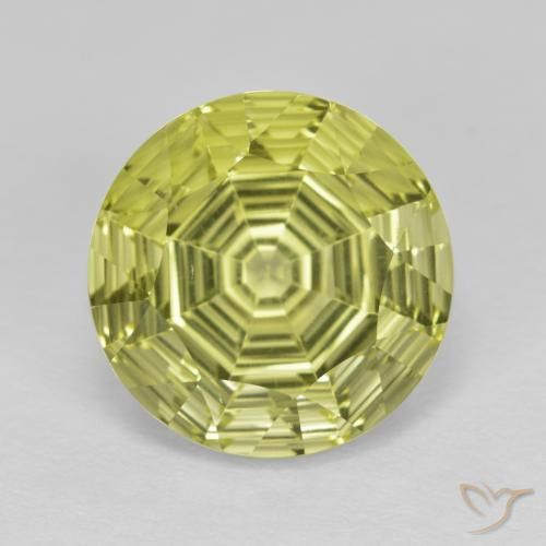 6.23ct Natürlicher Zitronengelb Quarz, Runden, VVS